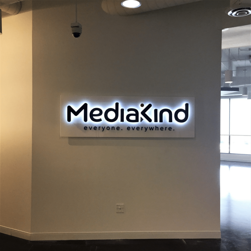 Brand + Culture Interior Signage and Environmental Graphics Cowtown Media Kind Illuminated Lobby Sign 2048x2048 1